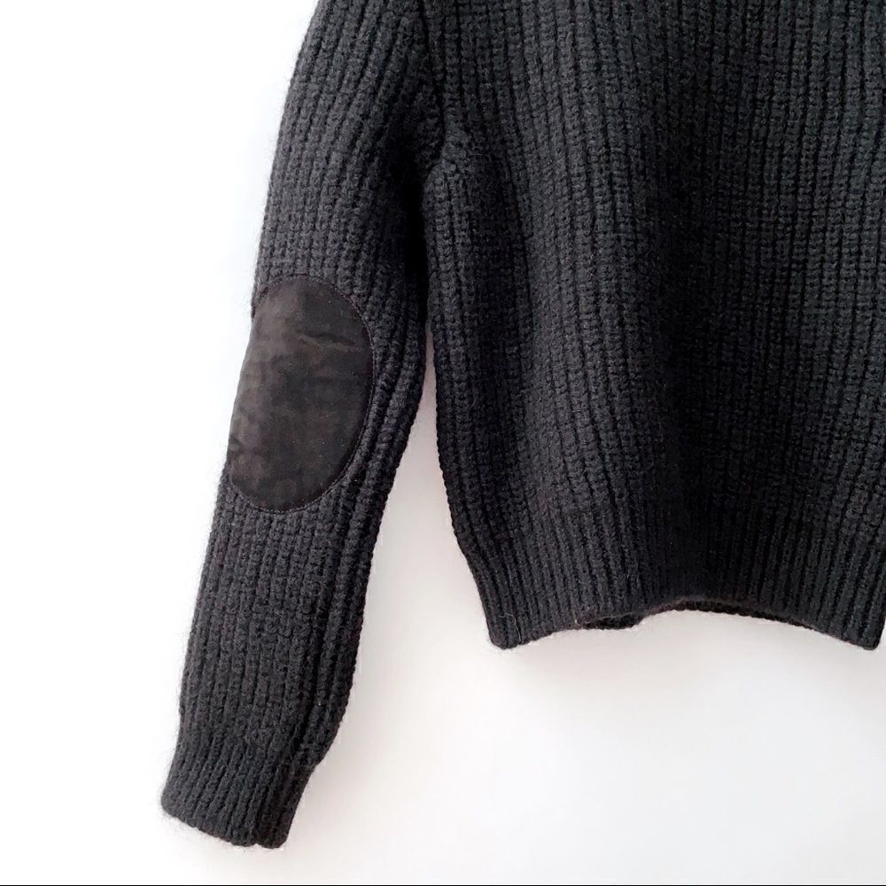 ⭕️ YSL SAINT LAURENT Sweater Black Wool Suede - Picture 8 of 12